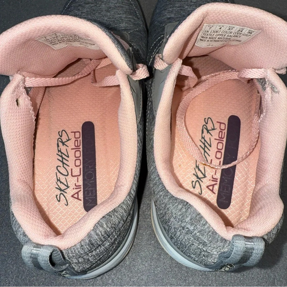 Skechers Air Cooled Memory Foam Women's Gray and Pink Sneakers size 7 - Picture 7 of 11